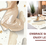 Ultra Soft Area Rug, Non Slip, Stain Resistant, Washable Area Rugs for Living Room, Bedroom, Serene Neutral Tone Creations(Beige)