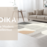 Ultra Soft Area Rug, Non Slip, Stain Resistant, Washable Area Rugs for Living Room, Bedroom, Serene Minimalist Creamy Wavy Design(Gray)