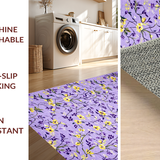 Ultra Soft Area Rug, Non Slip, Stain Resistant, Washable Area Rugs for Living Room, Bedroom, Pastel Purple Trellis Inspired Decor(Purple)