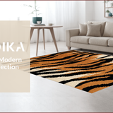 Ultra Soft Area Rug, Non Slip, Stain Resistant, Washable Area Rugs for Living Room, Bedroom, Non-Slip Tiger Skin Playroom Area Carpet(Brown)