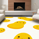 Ultra Soft Area Rug, Non Slip, Stain Resistant, Washable Area Rugs for Living Room, Bedroom, Cute Decorative Egg Shape(Yellow)