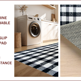 Ultra Soft Area Rug, Non Slip, Stain Resistant, Washable Area Rugs for Living Room, Bedroom, Stain-Resistant Minimalist Entryway Area Carpet(Black)