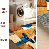 Ultra Soft Area Rug, Non Slip, Stain Resistant, Washable Area Rugs for Living Room, Bedroom, Contemporary Musical Notes Design(Brown)