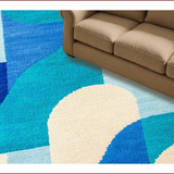 Ultra Soft Area Rug, Non Slip, Stain Resistant, Washable Area Rugs for Living Room, Bedroom, Light Blue Yoga Space Non-Shedding Decorative Rug(Blue)