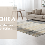 Ultra Soft Area Rug, Non Slip, Stain Resistant, Washable Area Rugs for Living Room, Bedroom, Chic Cozy Checkered Motif(Beige)