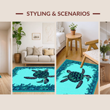 Ultra Soft Area Rug, Non Slip, Stain Resistant, Washable Area Rugs for Living Room, Bedroom, Dynamic Coral Garden Details(Blue)