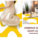 Ultra Soft Area Rug, Non Slip, Stain Resistant, Washable Area Rugs for Living Room, Bedroom, Joyful Colorful Patterned Mat(Yellow)