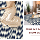 Ultra Soft Area Rug, Non Slip, Stain Resistant, Washable Area Rugs for Living Room, Bedroom, Serene Coastal Vibe with Anchor(Blue)