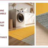 Ultra Soft Area Rug, Non Slip, Stain Resistant, Washable Area Rugs for Living Room, Bedroom, Round Non-Slip Decorative(Yellow)