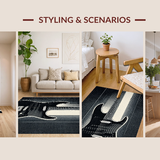 Dynamic Guitar Silhouette Arrangement(Black)