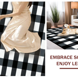 Rustic Black and White Checkered Design(Black)