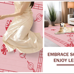 Ultra Soft Area Rug, Non Slip, Stain Resistant, Washable Area Rugs for Living Room, Bedroom, Cowgirl Boots Disco(Pink) - ODIKA