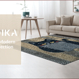 Ultra Soft Area Rug, Non Slip, Stain Resistant, Washable Area Rugs for Living Room, Bedroom, Cute Cat Bathroom Shag Rug for Kids(Gray)