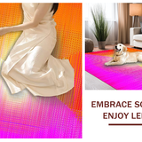 Ultra Soft Area Rug, Non Slip, Stain Resistant, Washable Area Rugs for Living Room, Bedroom, Vibrant Multicolor Abstract Expression(Orange)