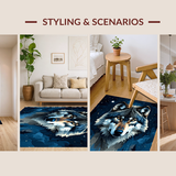 Elegant Nature Inspired Moonlit Scene(Blue)