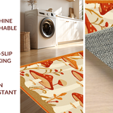 Ultra Soft Area Rug, Non Slip, Stain Resistant, Washable Area Rugs for Living Room, Bedroom, Vibrant Whimsical Fun Design(Orange)