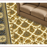 Ultra Soft Area Rug, Non Slip, Stain Resistant, Washable Area Rugs for Living Room, Bedroom, Velvet Prayer Rug Beads(Beige)