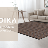 Ultra Soft Area Rug, Non Slip, Stain Resistant, Washable Area Rugs for Living Room, Bedroom, Minimalist Modern Fringed Checker Pattern(Brown)