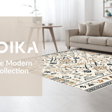 Ultra Soft Area Rug, Non Slip, Stain Resistant, Washable Area Rugs for Living Room, Bedroom, Chic Earthy Shag Texture(Beige)