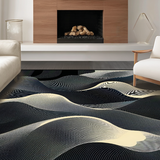 Ultra Soft Area Rug, Non Slip, Stain Resistant, Washable Area Rugs for Living Room, Bedroom, Refined Subtle Layered Patterns(Gray)