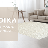 Ultra Soft Area Rug, Non Slip, Stain Resistant, Washable Area Rugs for Living Room, Bedroom, Sophisticated High-Low Modern Visuals(Gray)