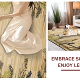 Ultra Soft Area Rug, Non Slip, Stain Resistant, Washable Area Rugs for Living Room, Bedroom, Rustic Safari Animal Imagery(Beige)