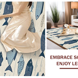 Playful Blue and Brown Design(Beige)