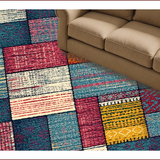 Ultra Soft Area Rug, Non Slip, Stain Resistant, Washable Area Rugs for Living Room, Bedroom, Braided Reversible Runner(Blue)