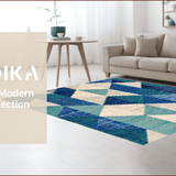 Ultra Soft Area Rug, Non Slip, Stain Resistant, Washable Area Rugs for Living Room, Bedroom, Ocean Beach Waves Polyester(Blue)