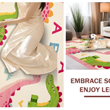 Lively Cartoonish Dino Character Layout(Pink)