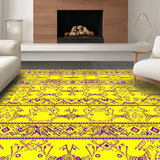 Ultra Soft Area Rug, Non Slip, Stain Resistant, Washable Area Rugs for Living Room, Bedroom, Rustic Earth Tone Festivity Theme(Yellow)