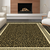 Ultra Soft Area Rug, Non Slip, Stain Resistant, Washable Area Rugs for Living Room, Bedroom, Exotic Animal Motif Decor(Black)
