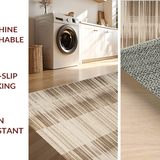 Ultra Soft Area Rug, Non Slip, Stain Resistant, Washable Area Rugs for Living Room, Bedroom, Eclectic Layered Patterned Appeal(Beige)