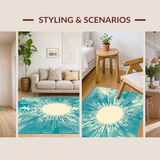 Vibrant Aqua Modern Artistry(Blue)