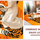 Ultra Soft Area Rug, Non Slip, Stain Resistant, Washable Area Rugs for Living Room, Bedroom, High Pile Animal Print Bathroom Accent Carpet(Orange)