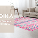 Ultra Soft Area Rug, Non Slip, Stain Resistant, Washable Area Rugs for Living Room, Bedroom, Refreshing Vibrant Spring Palette(Pink)