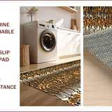 Ultra Soft Area Rug, Non Slip, Stain Resistant, Washable Area Rugs for Living Room, Bedroom, Faux Cowhide Tiger Print(Black)