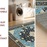 Ultra Soft Area Rug, Non Slip, Stain Resistant, Washable Area Rugs for Living Room, Bedroom, Striking Modern Lattice Patterns(Blue)