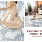 Contemporary Fuzzy Layered Stripes(Gray)