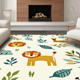 Ultra Soft Area Rug, Non Slip, Stain Resistant, Washable Area Rugs for Living Room, Bedroom, Delightful Animal-Themed Cozy Decor(Ivory)