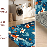Vibrant Koi Fish Motif(Blue)