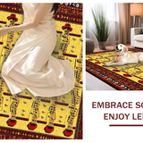 Ultra Soft Area Rug, Non Slip, Stain Resistant, Washable Area Rugs for Living Room, Bedroom, Dynamic Cozy Geometric Music Design(Yellow)