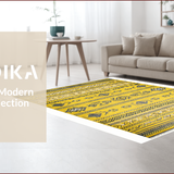 Ultra Soft Area Rug, Non Slip, Stain Resistant, Washable Area Rugs for Living Room, Bedroom, Modern Tribal High Traffic Kitchen Area Carpet(Yellow)