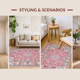 Whimsical Pink Green Tiled Design(Pink)