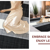 Ultra Soft Area Rug, Non Slip, Stain Resistant, Washable Area Rugs for Living Room, Bedroom, Black White Patterned Carpet(Black)