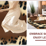 Ultra Soft Area Rug, Non Slip, Stain Resistant, Washable Area Rugs for Living Room, Bedroom, Faux Animal Skin Bedroom Carpet for Modern Interiors(Brown)