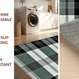 Ultra Soft Area Rug, Non Slip, Stain Resistant, Washable Area Rugs for Living Room, Bedroom, Chic Rustic Plaid Aesthetic(Gray)