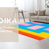 Ultra Soft Area Rug, Non Slip, Stain Resistant, Washable Area Rugs for Living Room, Bedroom, Multicolored Fun Activity Surface(Orange)