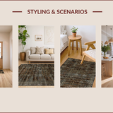 Ultra Soft Area Rug, Non Slip, Stain Resistant, Washable Area Rugs for Living Room, Bedroom, Rustic Earthy Cowhide Aesthetic(Brown)