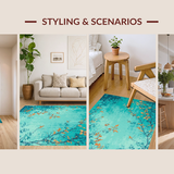 Dynamic Colorful Leafy Art Arrangement(Blue)